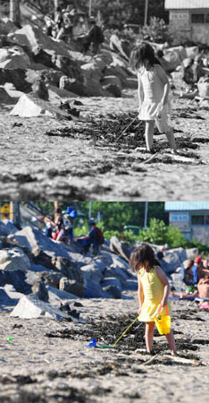 La plage du village de St-Irénée